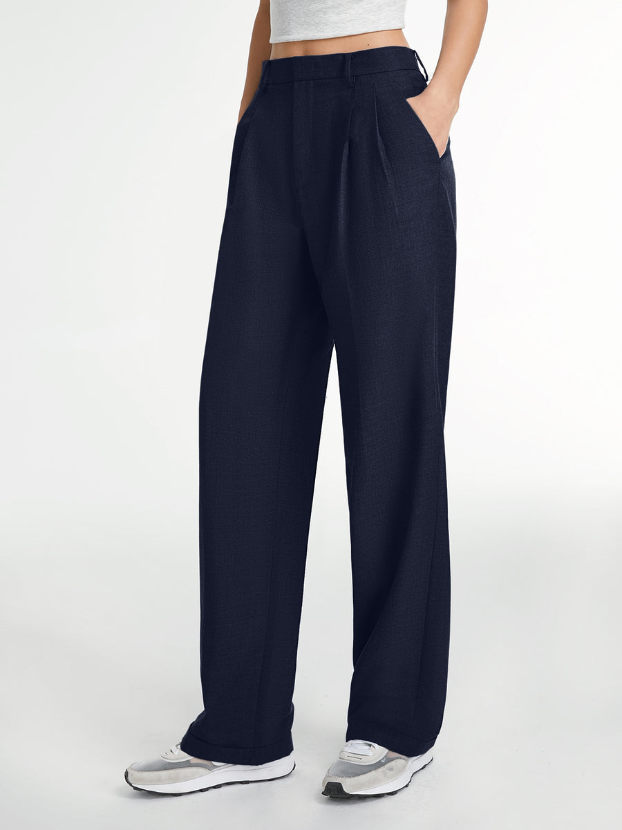 Pantalón Recto con Diseño Liso para Mujer | Ideal para Uso Diario y Eventos