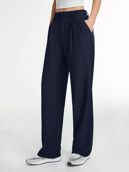 Pantalón Recto con Diseño Liso para Mujer | Ideal para Uso Diario y Eventos