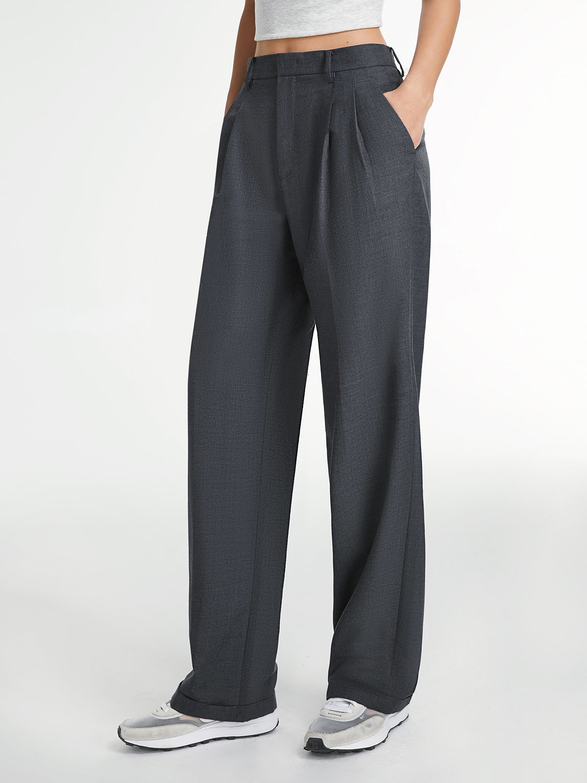 Pantalón Recto con Diseño Liso para Mujer | Ideal para Uso Diario y Eventos