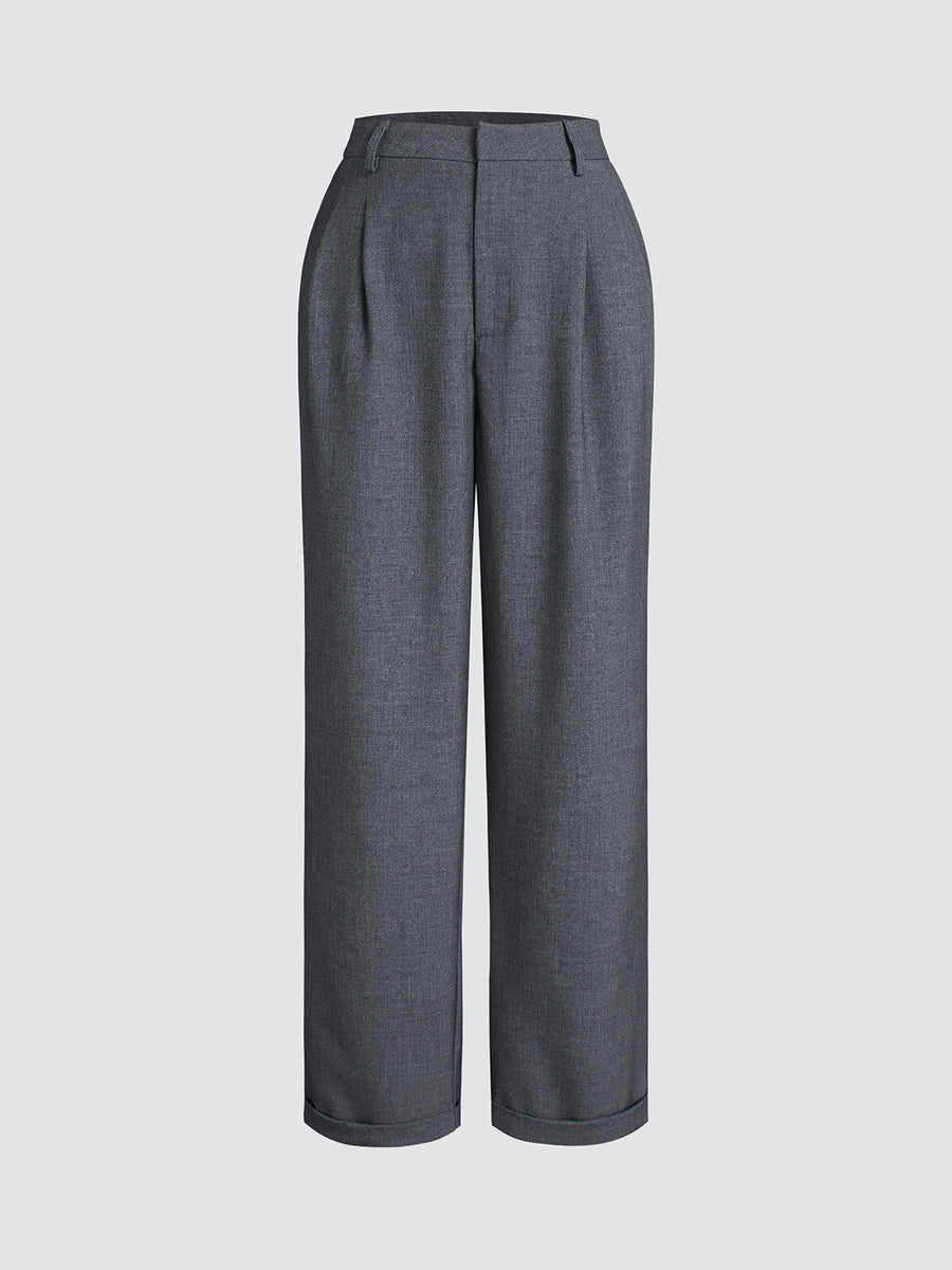 Pantalón Recto con Diseño Liso para Mujer | Ideal para Uso Diario y Eventos