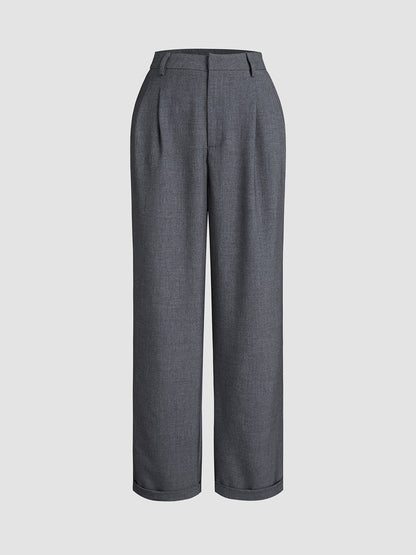 Pantalón Recto con Diseño Liso para Mujer | Ideal para Uso Diario y Eventos