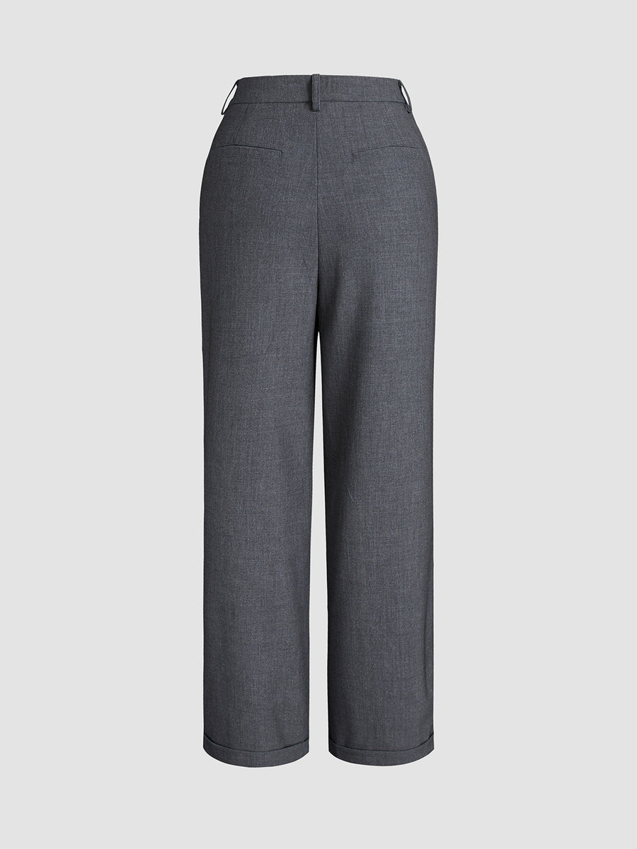 Pantalón Recto con Diseño Liso para Mujer | Ideal para Uso Diario y Eventos