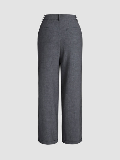 Pantalón Recto con Diseño Liso para Mujer | Ideal para Uso Diario y Eventos