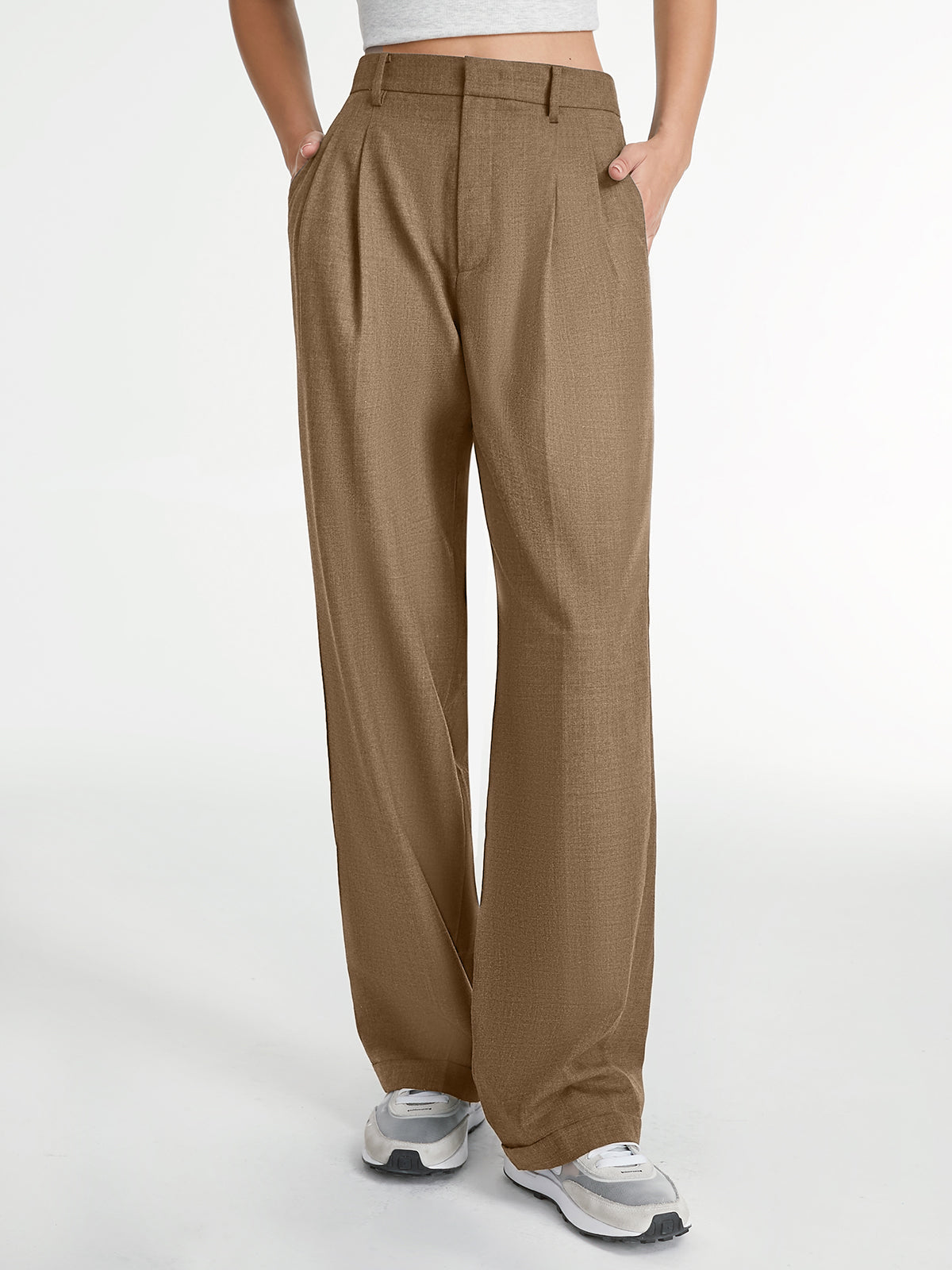 Pantalón Recto con Diseño Liso para Mujer | Ideal para Uso Diario y Eventos