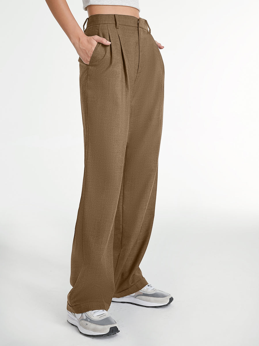 Pantalón Recto con Diseño Liso para Mujer | Ideal para Uso Diario y Eventos