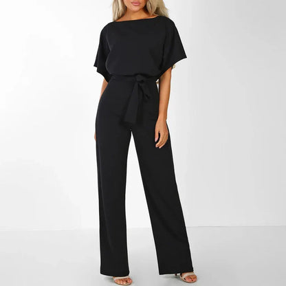 Mono con Cintura Ajustable y Pierna Ancha para Mujer | Ideal para Eventos y Uso Formal