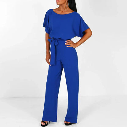 Mono con Cintura Ajustable y Pierna Ancha para Mujer | Ideal para Eventos y Uso Formal