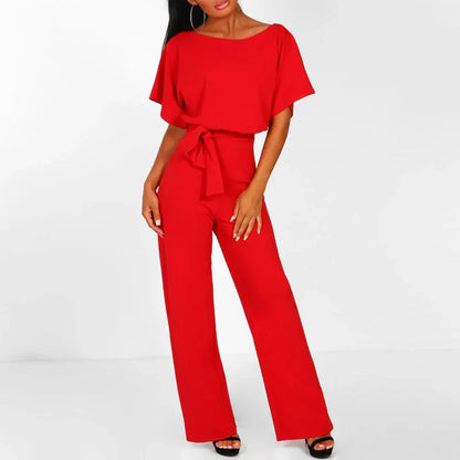 Mono con Cintura Ajustable y Pierna Ancha para Mujer | Ideal para Eventos y Uso Formal
