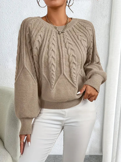 Jersey de Punto Grueso con Mangas Abullonadas para Mujer | Ideal para Temporadas Frescas