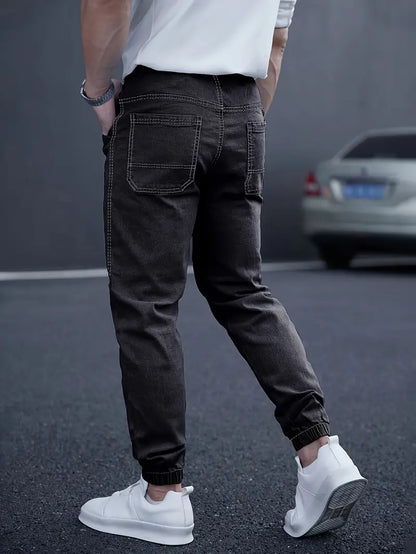 Pantalón Tobillero con Cintura Elástica y Cordón para Hombre | Ideal para Uso Diario