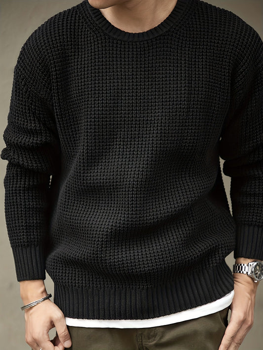 Jersey de Punto de Manga Larga con Textura Gofrada para Hombre | Ideal para Uso Diario