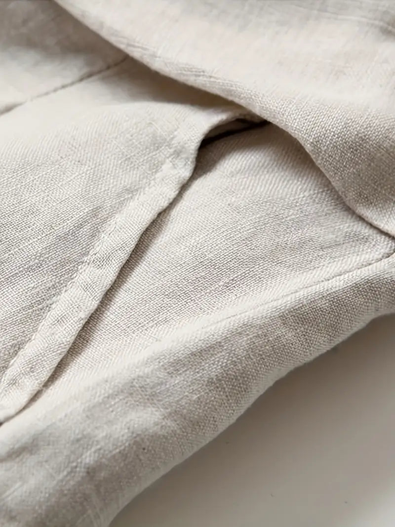 Pantalón De Corte Amplio Con Cintura Elástica Trasera Y Bolsillos Laterales Para Mujer | Ideal Para Uso Diario