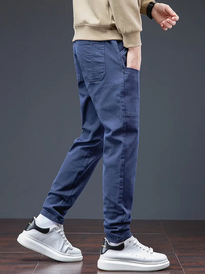 Pantalón De Jogging Con Cintura De Cordón Y Corte Ligeramente Ajustado Para Hombre | Ideal Para Uso Diario