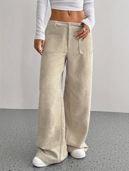 Pantalón Ancho de Corte Relajado para Mujer | Ideal para Uso Diario