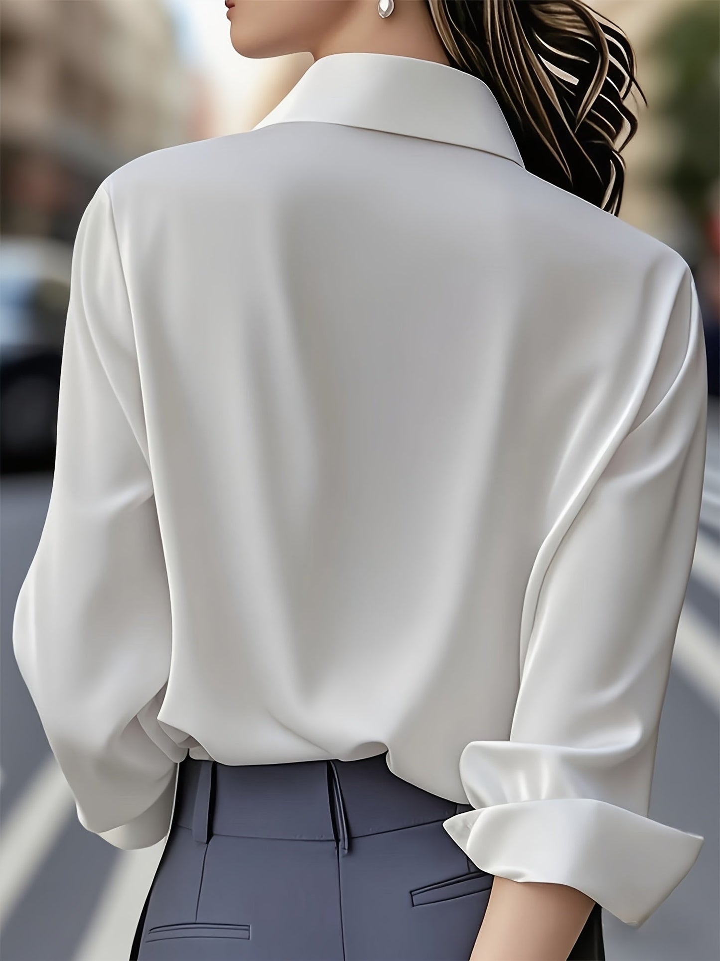 Blusa Con Corte Estructurado Y Cierre De Botones Para Mujer | Ideal Para Uso Diario Y Ocasiones Formales