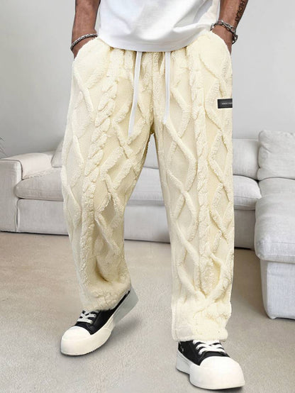 Pantalón con Motivo Geométrico y Cintura Elástica para Hombre | Ideal para Ocio y Uso Diario