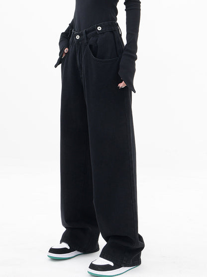 Pantalón Oversize con Piernas Anchas y Talle Alto para Mujer | Ideal para Uso Diario o Salidas Informales