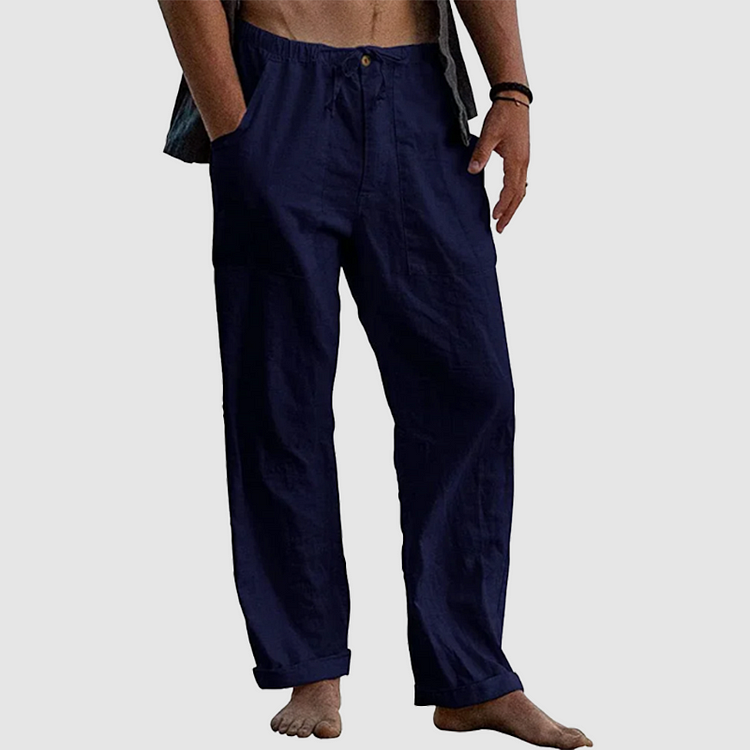 Pantalón Para Hombre Con Corte Holgado Y Cordon De Ajuste | Ideal Para Uso Diario Y Contextos Informales