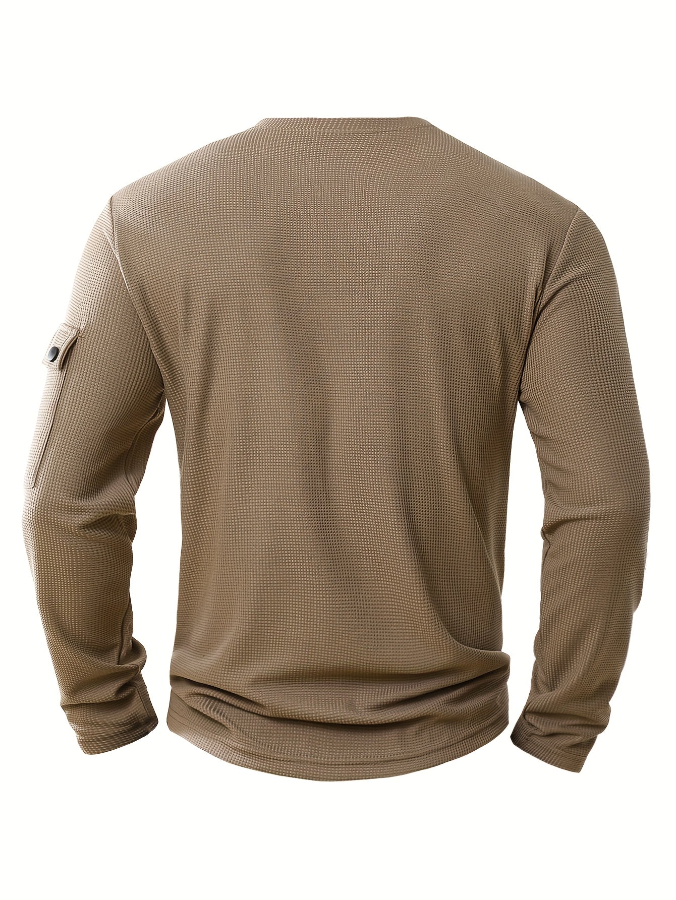 Polo De Manga Larga Con Apertura De Botones Y Bolsillos Para Hombre | Ideal Para Uso Diario