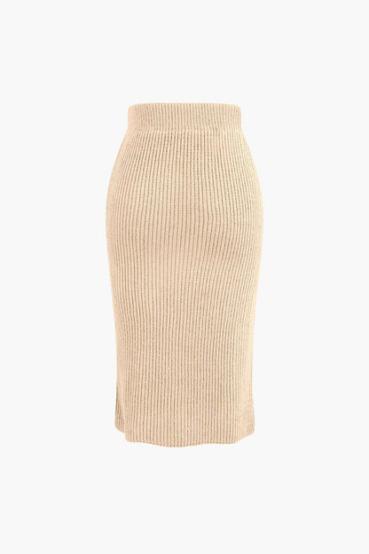 Conjunto De Dos Piezas Para Mujer Con Top Cruzado Y Falda Lápiz | Ideal Para Uso Diario Y Trabajo