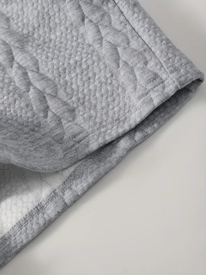 Conjunto de Dos Piezas con Motivo Trenzado en Relieve para Mujer | Ideal para Uso Diario