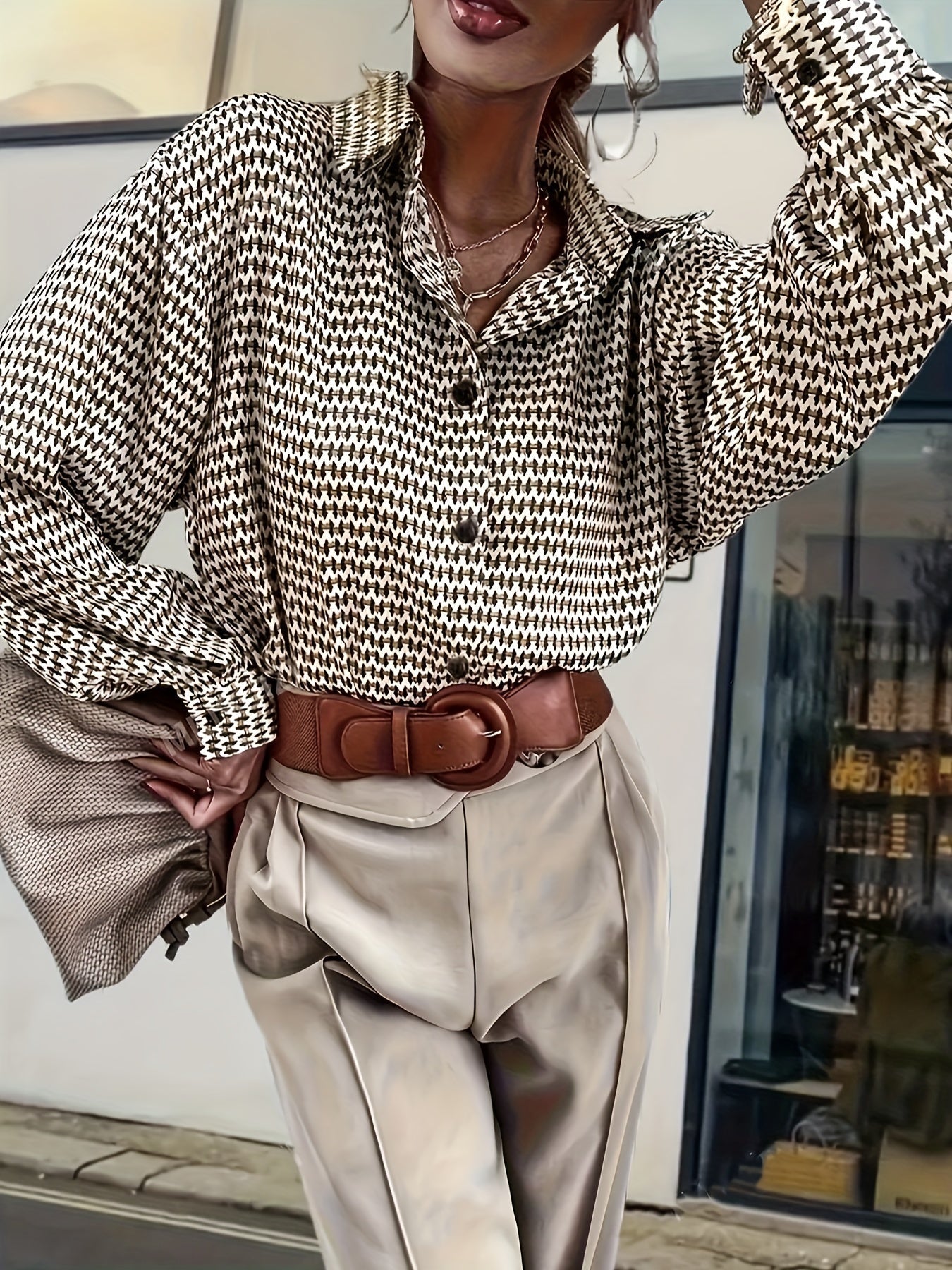 Blusa Con Corte Estructurado Y Detalles Integrados Para Mujer | Ideal Para Uso Diario Y Profesional