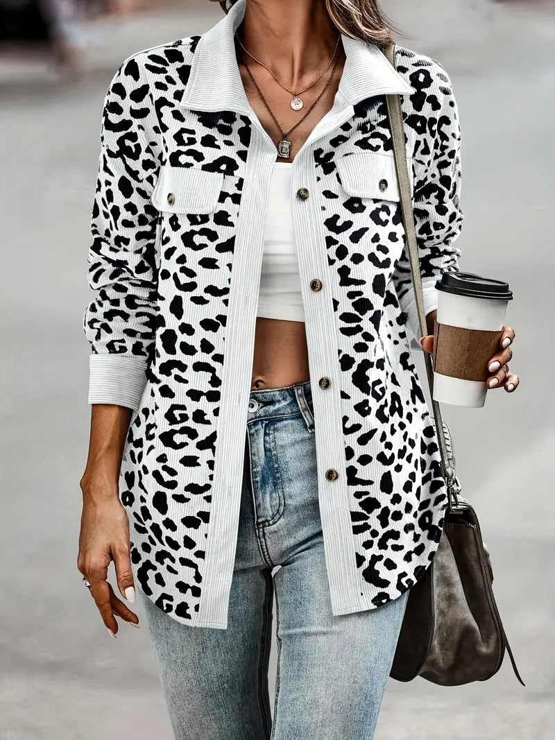 Abrigo Con Estampado Animal Para Mujer | Ideal Para Temporada Fría