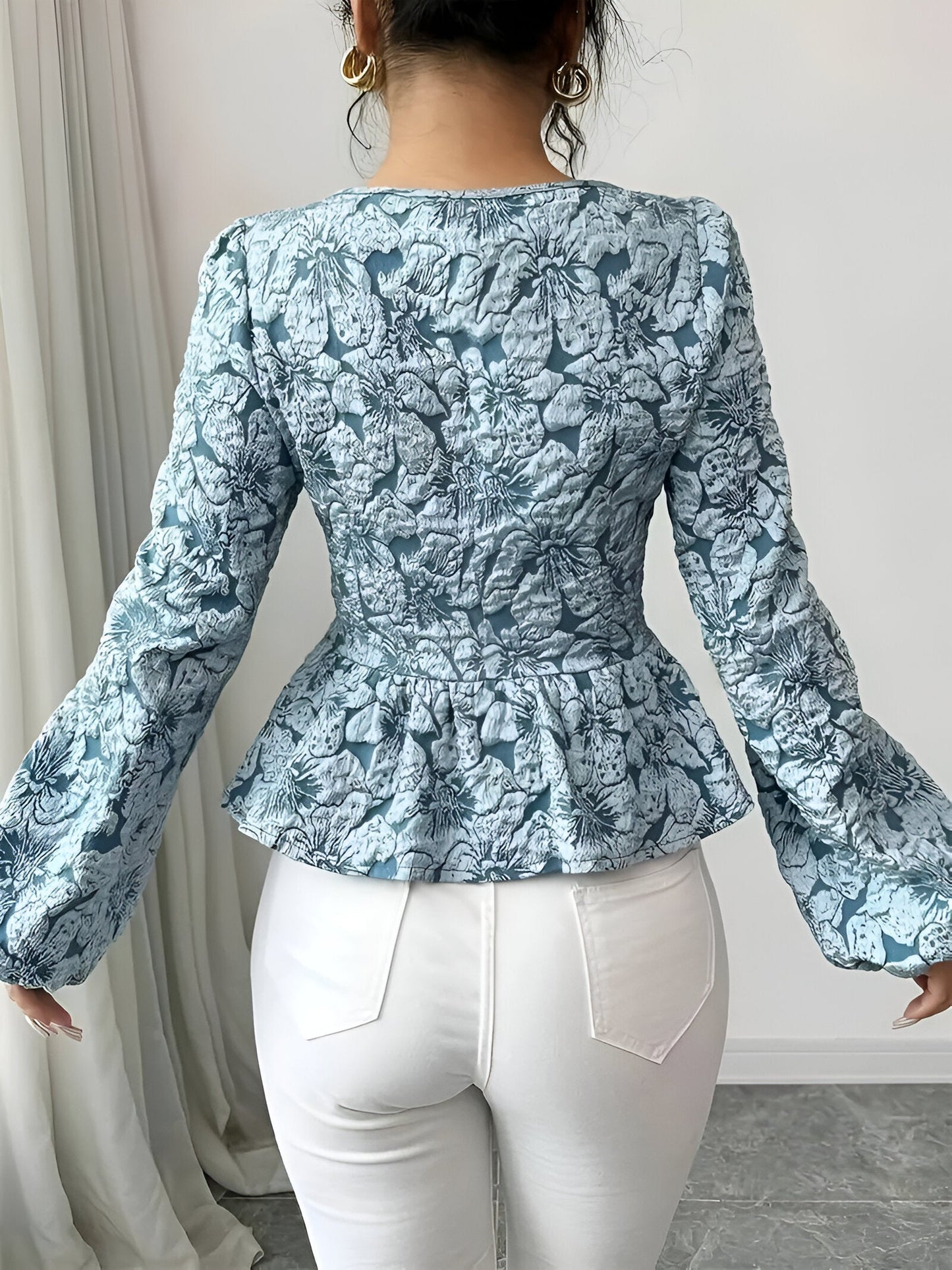 Blusa Con Encolure Corazón Y Detalles Fruncidos Para Mujer | Ideal Para Uso Laboral E Informal