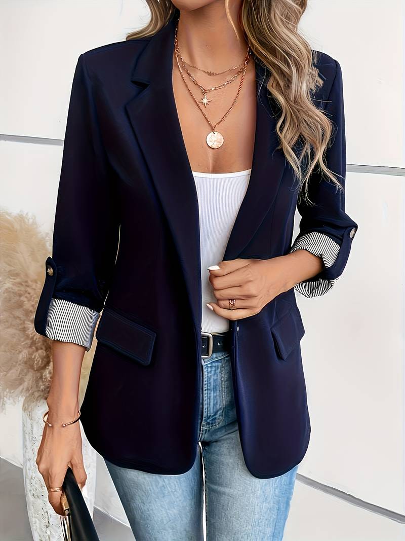 Blazer Estructurado De Doble Botonadura Para Mujer | Ideal Para Oficina Y Uso Diario