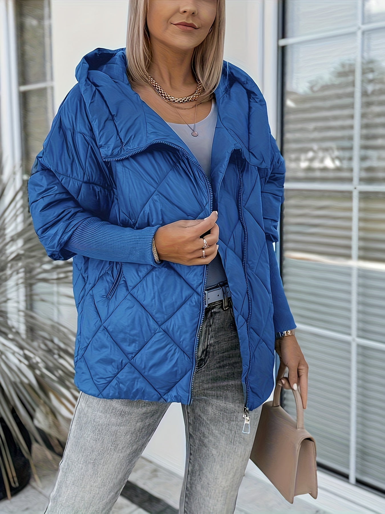 Chaqueta Con Capucha Y Cierre De Cremallera Para Mujer | Ideal Para Actividades Diarias Y Exterior