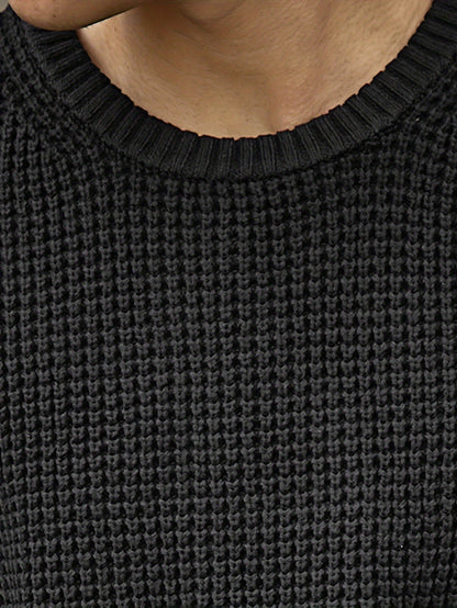 Jersey De Manga Larga Con Textura Grabada Para Hombre | Ideal Para Uso Diario Informal Y Semi-Formal