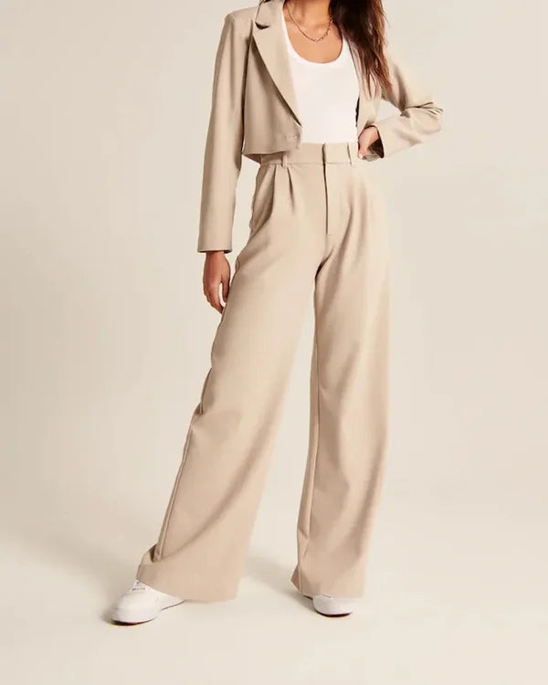 Pantalón Evasado Con Corte Ajustado En Cadera Para Mujer | Ideal Para Uso Diario Y Salidas