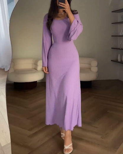 Vestido Maxi Ajustado con Falda Fluida para Mujer | Ideal para Uso Diario y Salidas Planificadas