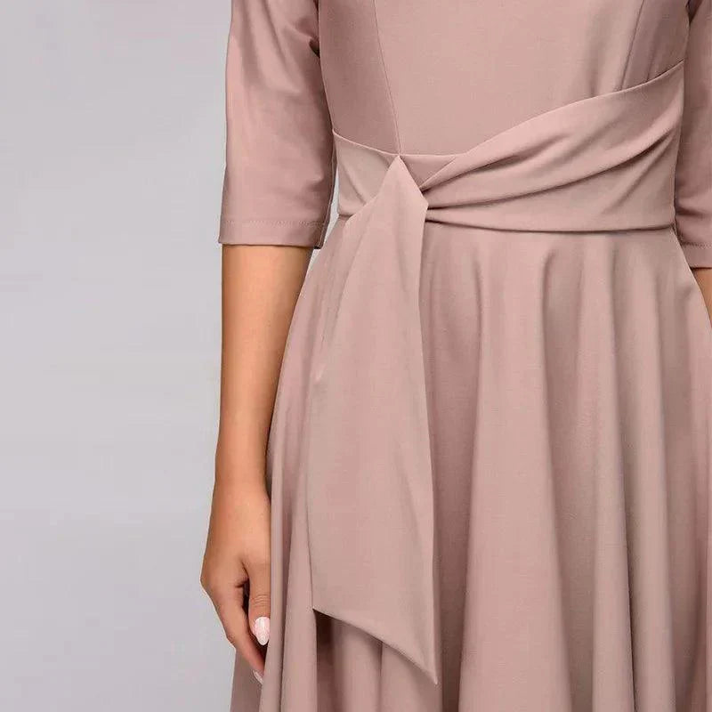 Vestido Midi con Corte Clásico para Mujer | Ideal para Trabajo y Eventos