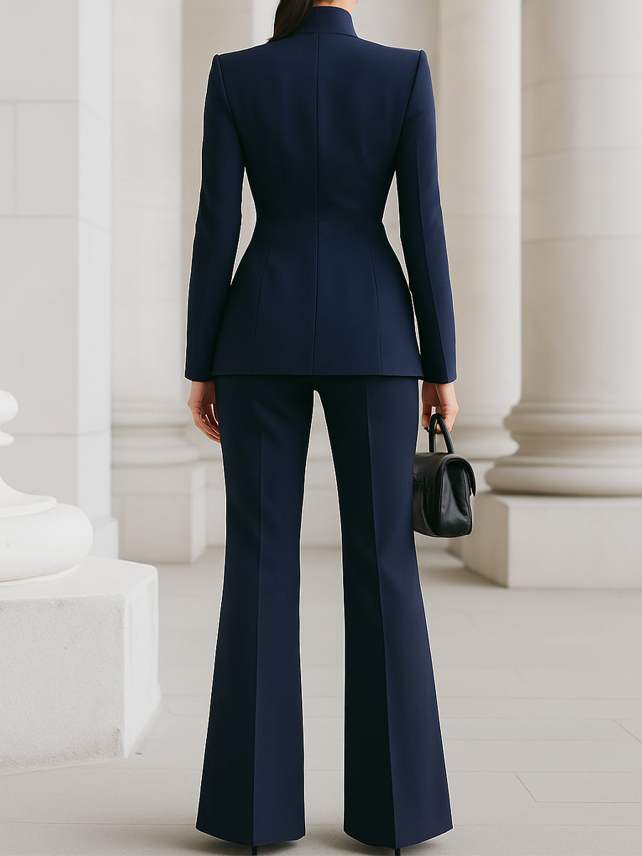 Conjunto De Traje con Chaqueta Entallada y Pantalón A Juego para Mujer | Ideal para Uso Profesional y Eventos