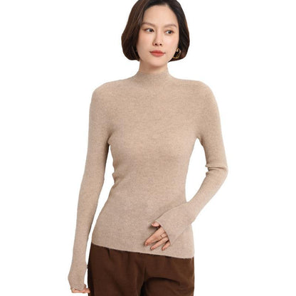 Pullover De Punto Con Cuello Semialto Para Mujer | Ideal Para Uso Diario