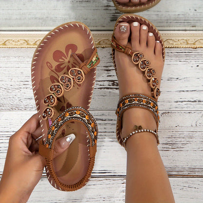 Sandalias Planas con Cierre de Tobillo para Mujer | Ideales para Uso Diario en Temporadas Cálidas