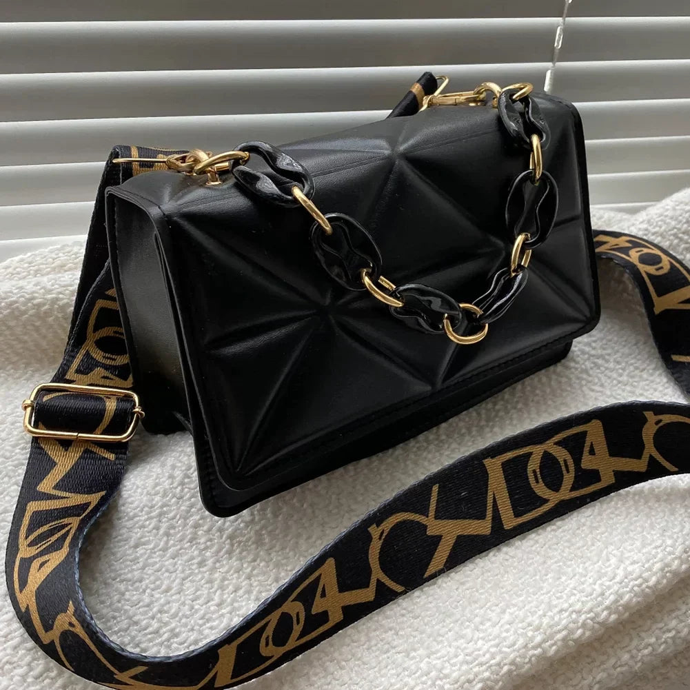 Bolso de Mano Acolchado con Cierre de Solapa para Mujer | Ideal para Uso Diario y Salidas