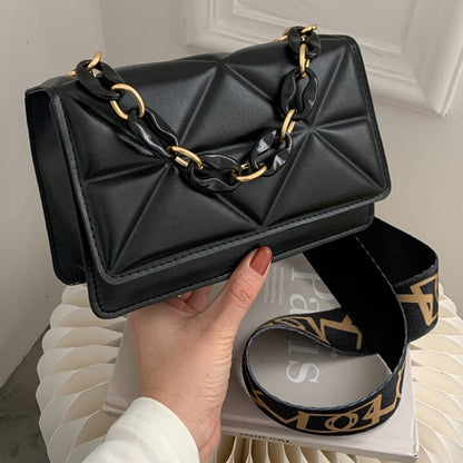 Bolso de Mano Acolchado con Cierre de Solapa para Mujer | Ideal para Uso Diario y Salidas