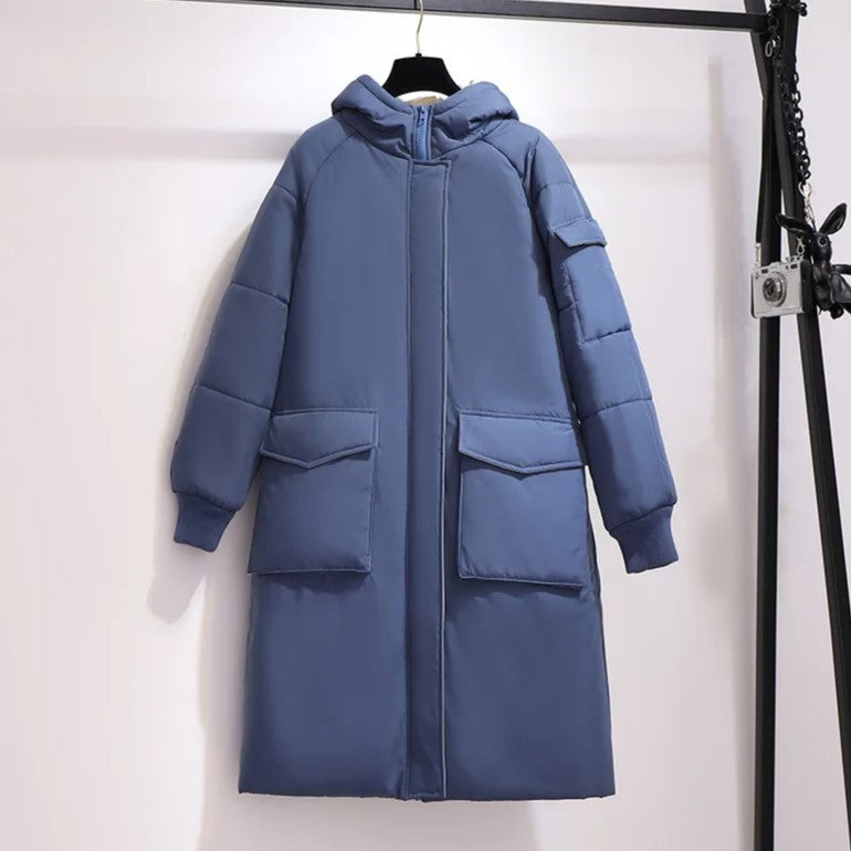 Abrigo Largo Acolchado Con Capucha Para Mujer En Tallas Grandes | Ideal Para Invierno