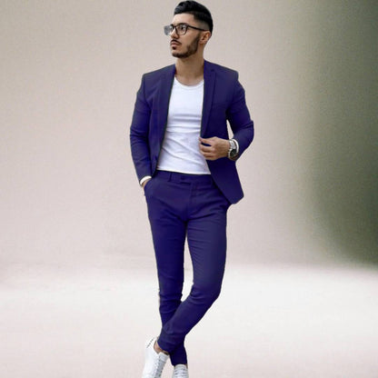 Conjunto de Blazer y Pantalón Slim para Hombre | Ideal para Ocasiones Formales y Uso Diario