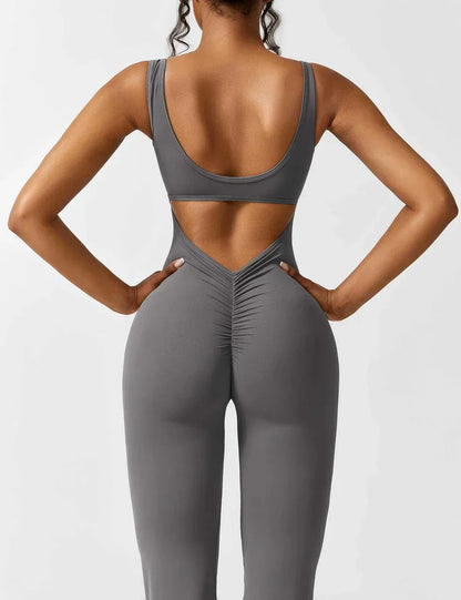 Mono con Pierna Evasada y Espalda En V para Mujer | Ideal para Uso En Interior