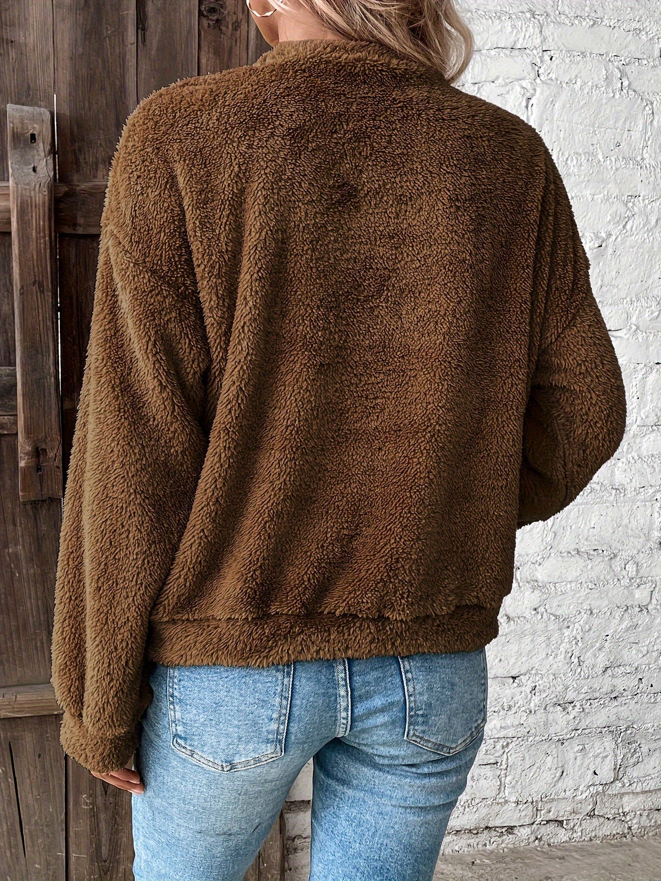 Sudadera Con Cuello Redondo Y Manga Larga Para Mujer | Ideal Para Uso Diario
