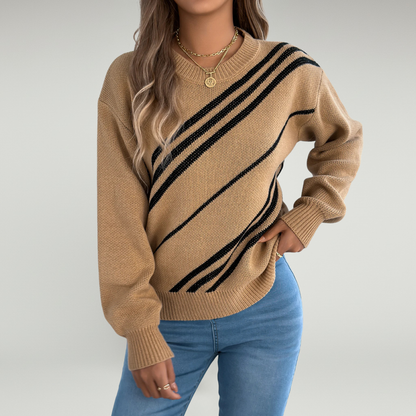 Jersey De Cuello Redondo Con Diseño De Bloques De Color Para Adultos | Ideal Para Invierno Y Uso Casual