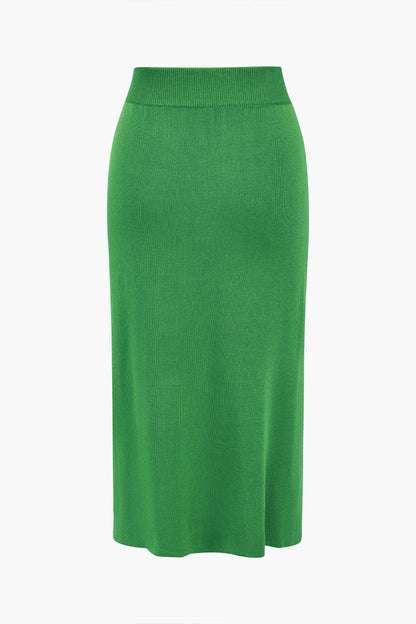 Conjunto De Dos Piezas Para Mujer Con Top Peplum Y Falda Lápiz | Ideal Para Uso Diario Y Trabajo