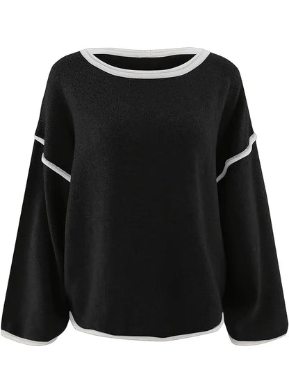 Jersey Con Corte Oversize Y Cuello Redondo Para Mujer | Ideal Para Uso Diario