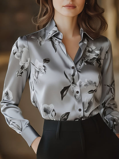 Camisa de Mangas Largas con Cierre de Botones para Mujeres | Ideal para Uso Diario y Profesional