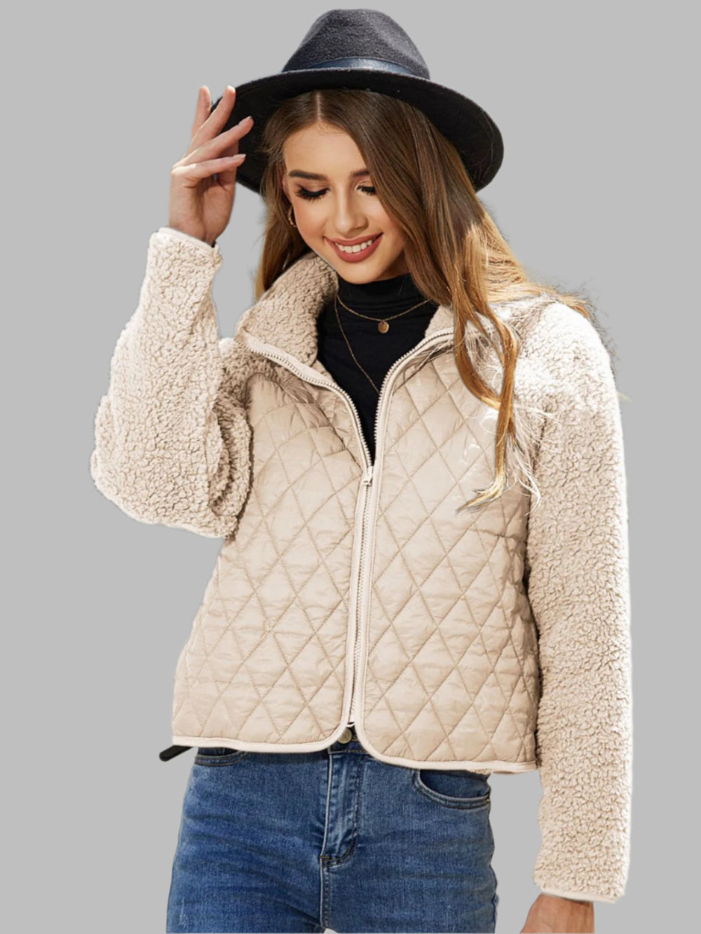 Chaqueta con Corte Raglán y Cierre de Cremallera para Personas Adultas | Ideal para Uso Diario e Informal
