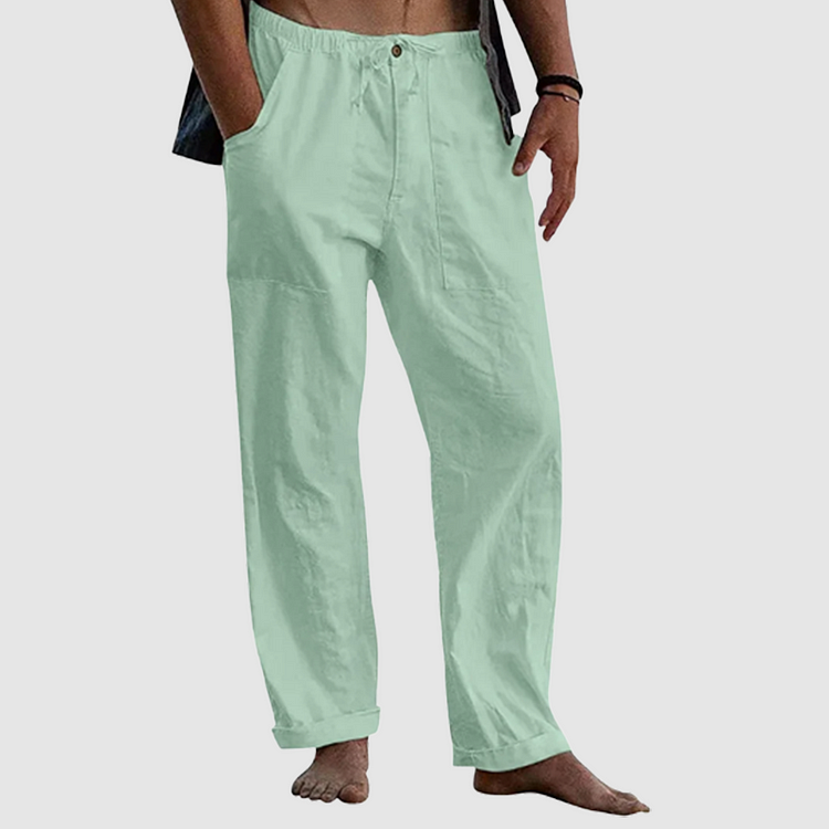 Pantalón Para Hombre Con Corte Holgado Y Cordon De Ajuste | Ideal Para Uso Diario Y Contextos Informales