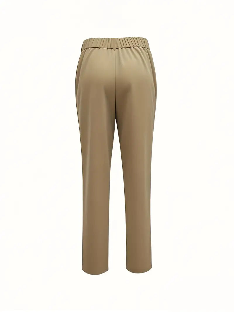 Pantalón Slim con Cintura Ajustada y Bolsillos Laterales para Hombre | Ideal para Uso Diario